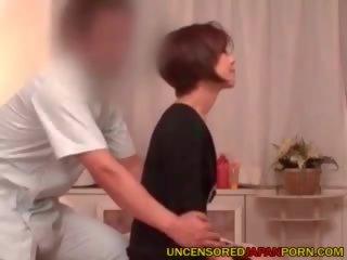 Uncensored Japanese sex film Massage Room sex clip with fabulous MILF